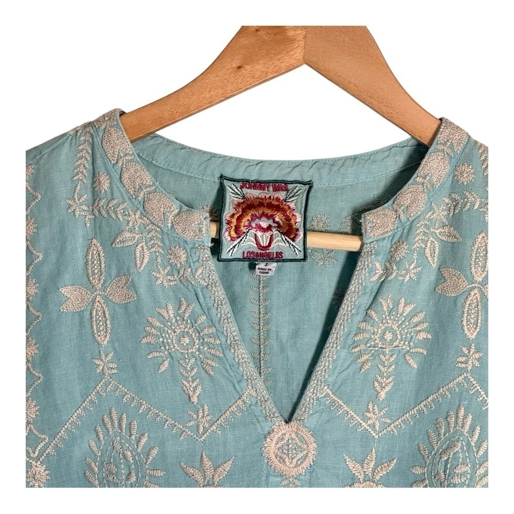 Johnny Was Makana Easy V Neck Blouse - Picture 4 of 8